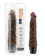 Blush Dr. Skin Cock Vibe 9' Vibrating Cock - Chocolate
