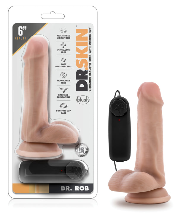 Blush Dr. Skin Dr. Rob 6' Cock w/Suction Cup - Vanilla