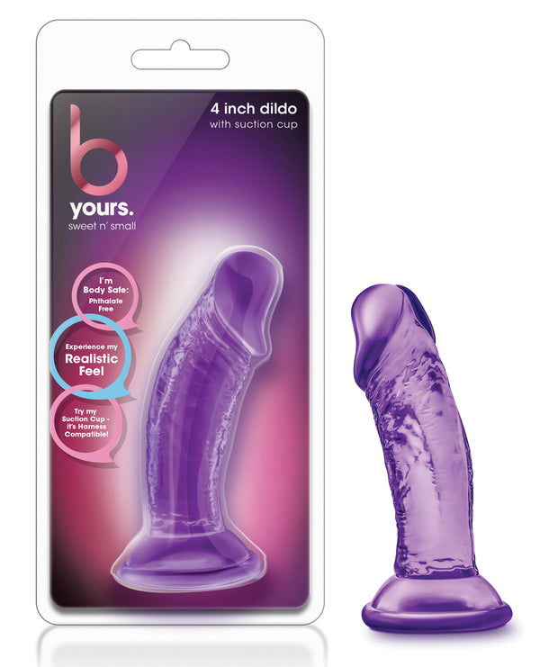 Blush B Yours Sweet n Small 4" Dildo w/Suction Cup - Purple
