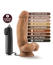 Blush Coverboy MMA Fighter 7' Vibrating Realistic Cock - Mocha