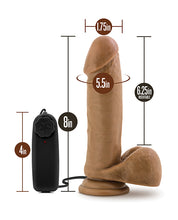 Blush Coverboy Soccer Champ 8' Vibrating Realistic Cock - Mocha