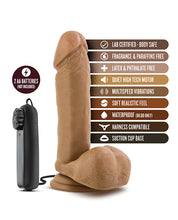 Blush Coverboy Soccer Champ 8' Vibrating Realistic Cock - Mocha