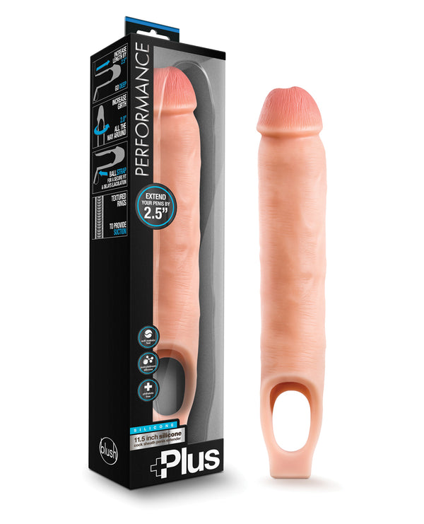 Blush Performance Plus 11.5' Silicone Cock Sheath Penis Extender - Flesh