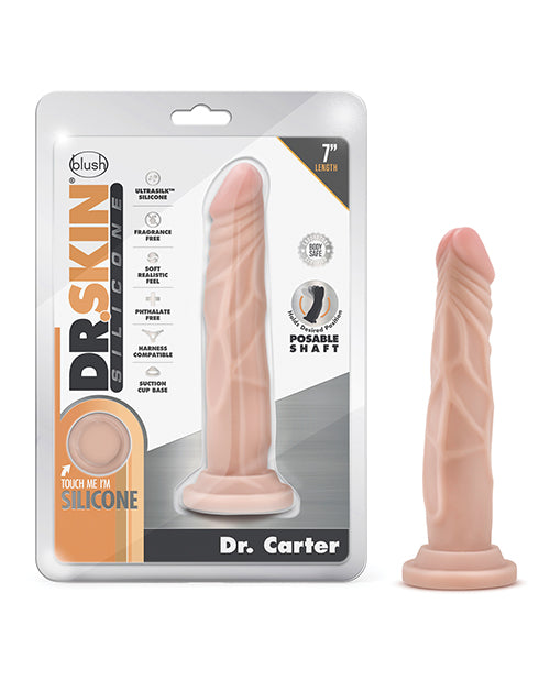 Blush Dr. Skin Silicone Dr. Carter 7.5' Dildo - Vanilla