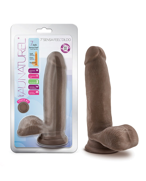 Blush Au Naturel 7' Sensa Feel Dildo - Chocolate