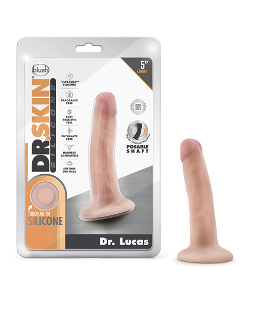 Blush Dr. Skin Silicone Dr. Lucas 5.5' Dildo - Vanilla