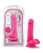 Blush Neo 6' Dual Density Cock w/Balls - Neon Pink