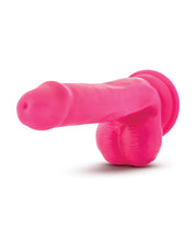 Blush Neo 6' Dual Density Cock w/Balls - Neon Pink