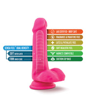 Blush Neo 6' Dual Density Cock w/Balls - Neon Pink