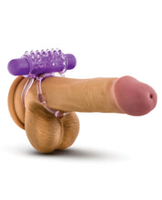 Blush Play With Me the Player Vibrating Double Strap Cockring - Purple