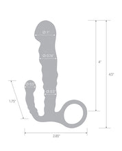 Blue Line C & B 4.5" Beginners Prostate Massager - Jelly Blue