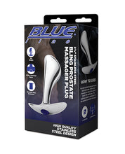 Blue Line 2.5' Stainless Steel Bling Prostate Massager Plug