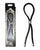Bolo Cock Ring Leather Lasso Bead Slider w/Skull Tips - Black/Silver