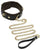 Spartacus Collar & Leash - Brown Leather w/Gold Accent Hardware