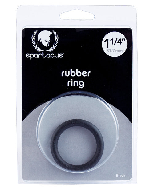 Spartacus 1.25' Rubber Cock Ring - Black