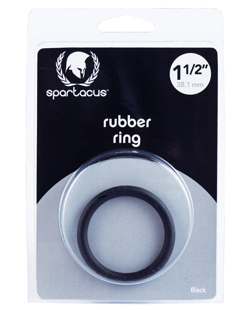 Spartacus 1.5' Rubber Cock Ring - Black