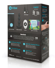 b-Vibe Remote Triplet Anal Beads - Black
