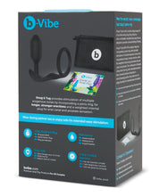 b-Vibe Snug & Tug Weighted Silicone & Penis Ring - 128 g Black