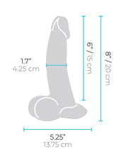 b-Vibe Slipskin 8" Curvy - Mocha