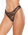Stretch Lace High Leg Thong Black O/S