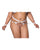 Satin Ribbon w/Elastic Harness & Cuffs Set - White/Gold QN