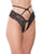 Lace Hipster Panty w/Bow Detail - Black SM