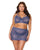 Twilight Fever Lace Bra & Skirt - Navy 3X/4X