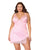 Kissed by Satin Underwire Chemise - Pink 3X/4X