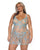 Blue Blossom Underwire Babydoll w/G-String - Blue 1X/2X