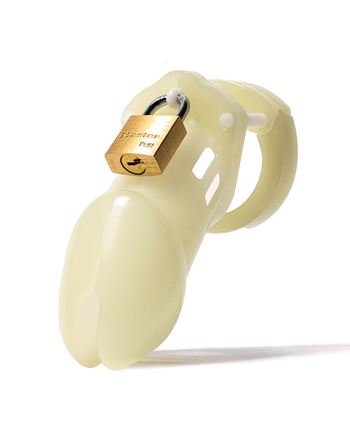 CB-6000 3 1/4' Cock Cage & Lock Set - Glow in the Dark