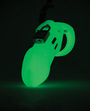 CB-6000 3 1/4' Cock Cage & Lock Set - Glow in the Dark