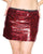 Darque Metallic Wet Look Skirt - Red/Black 1X/2X