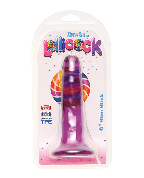 Curve Toys Lollicock 6" Slim Stick - Grape Ice
