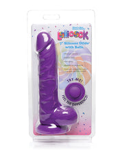 Curve Toys Lollicock 7' Silicone Dildo w/Balls - Grape