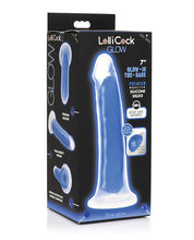 Curve Toys Lollicock 7' Glow In The Dark Silicone Dildo - Blue