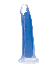 Curve Toys Lollicock 7' Glow In The Dark Silicone Dildo - Blue