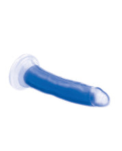 Curve Toys Lollicock 7' Glow In The Dark Silicone Dildo - Blue