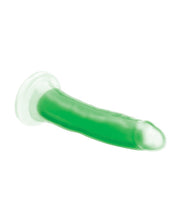 Curve Toys Lollicock 7' Glow In The Dark Silicone Dildo - Green
