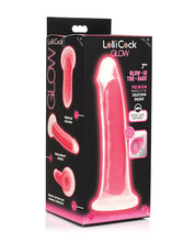Curve Toys Lollicock 7' Glow In The Dark Silicone Dildo - Pink