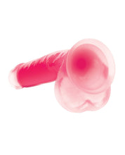 Curve Toys Lollicock 7' Glow In The Dark Silicone Dildo w/Balls - Pink