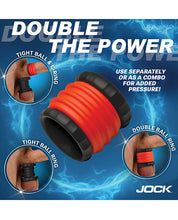 Curve Toys Jock 2-in-1 Silicone Cock Ring - Red