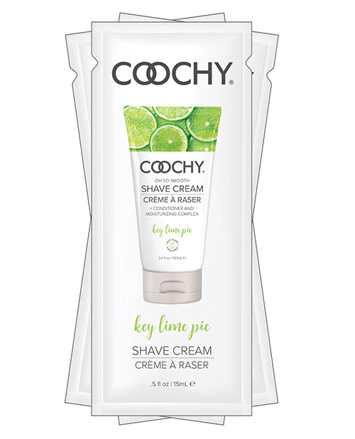 COOCHY Shave Cream - .5 oz Key Lime Pie Foil Bag of 24