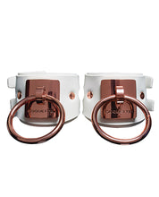Pleasure Collection Adjustable Handcuffs - White/Rose Gold
