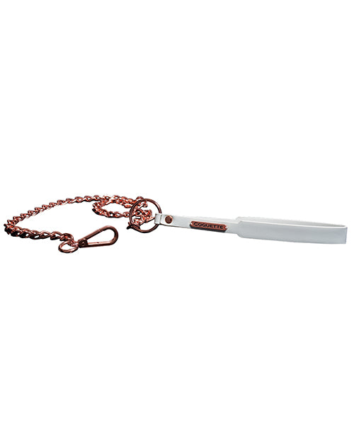 Pleasure Collection Leash - White/Rose Gold