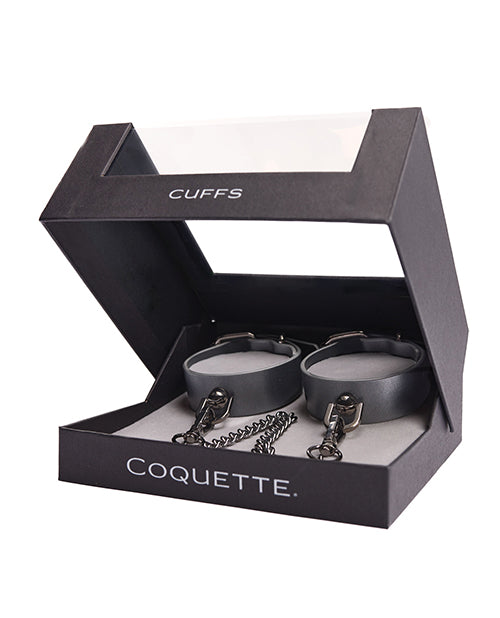 Pleasure Collection Gunmetal Glam Cuffs w/Removable Chain