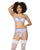 Crystal Pink Buffalo Check Print, Bra, Garter Belt & String Grey/Pink XL