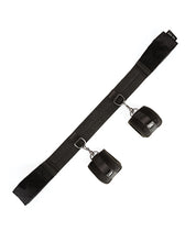 Sei Mio Spread the Love Ankle Spreader Bar w/Wrist Cuffs - Black