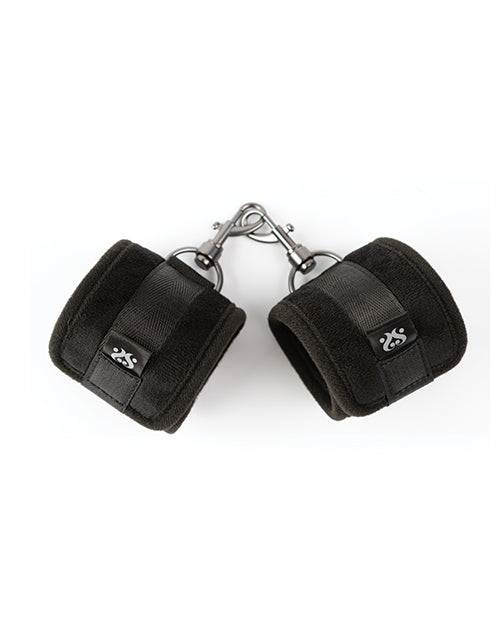 Sei Mio Sensually Secured Velvet Handcuffs - Black
