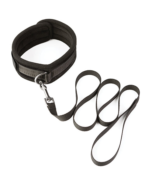 Sei Mio Take the Lead Padded Neck Collar & Leash - Black