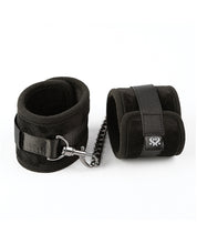 Sei Mio Legs Locked Padded Ankle Restraints - Black